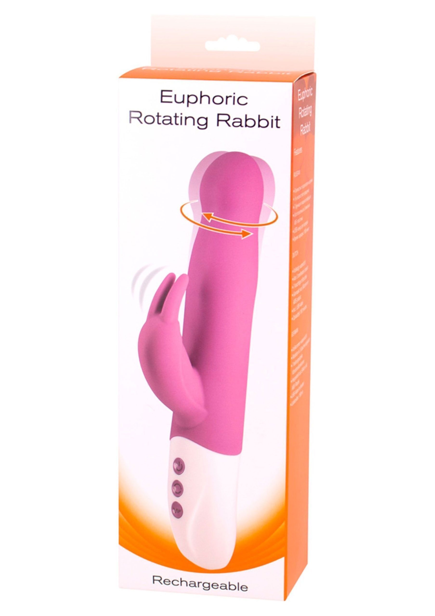 Vibratore Rabbit in Silicone Rotante Euforico