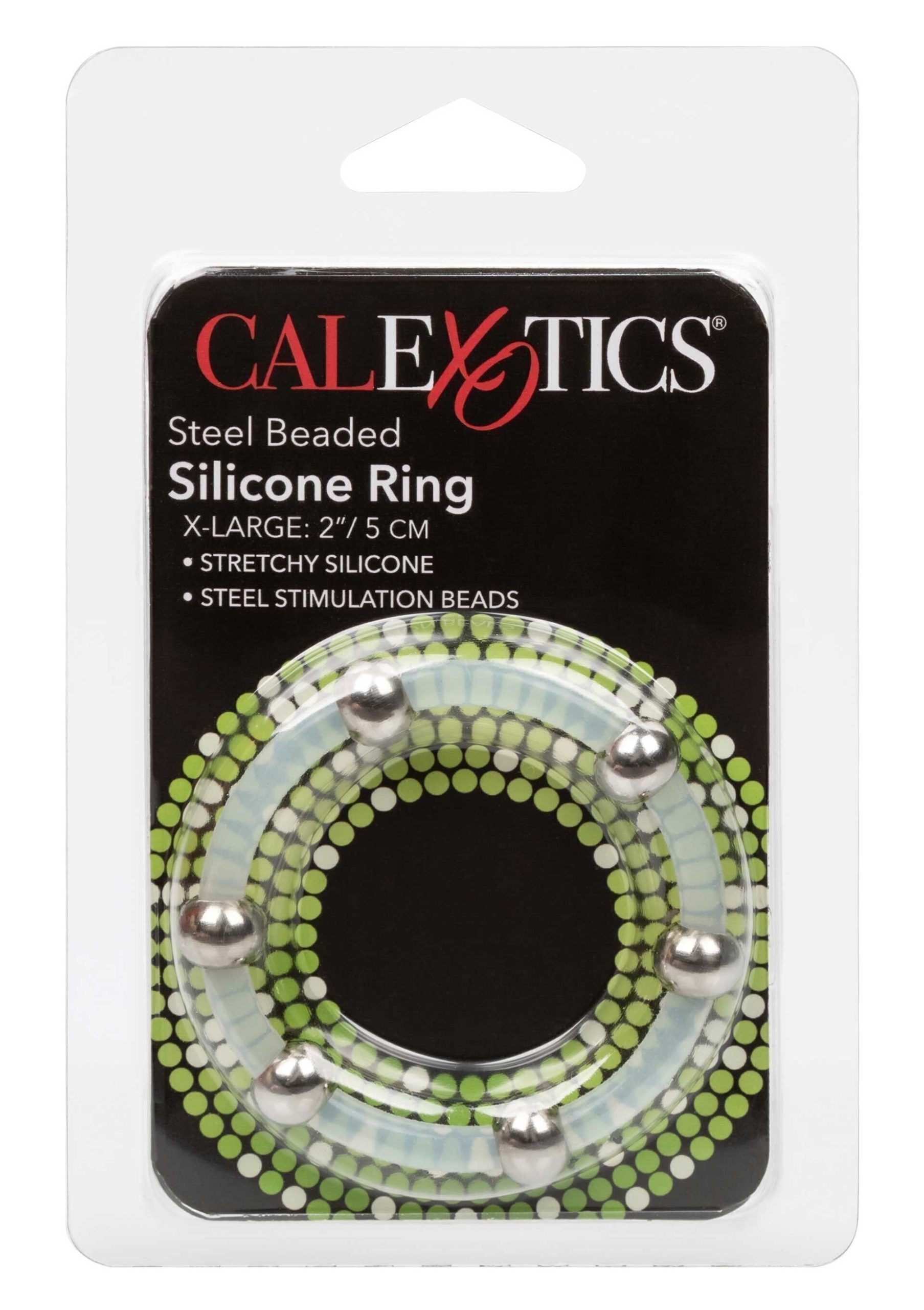 Anello in silicone con perline in acciaio XL