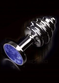 plug anale Jewellery Ribbed Blue