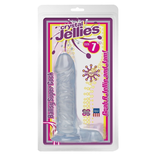 Dildo Super Cock Balls di Crystal Jellies