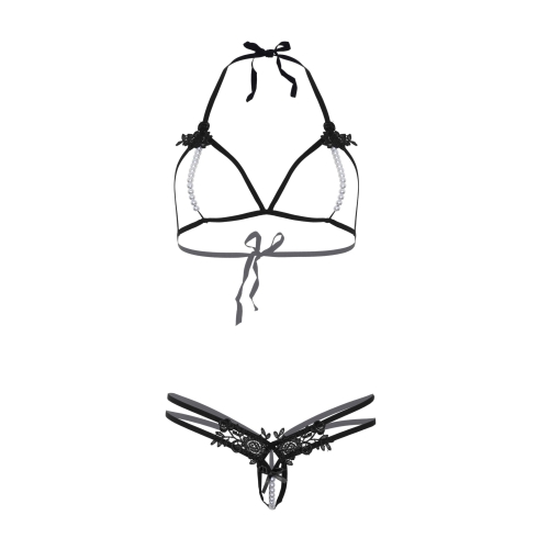 Set Reggiseno e slip perlato