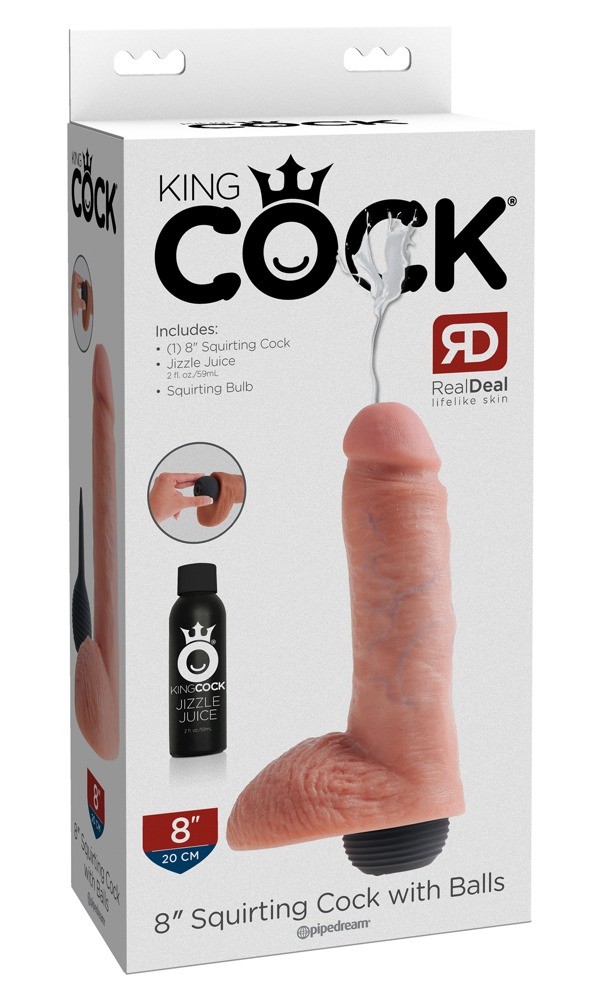 Squirting Cock Con Testicoli 8''
